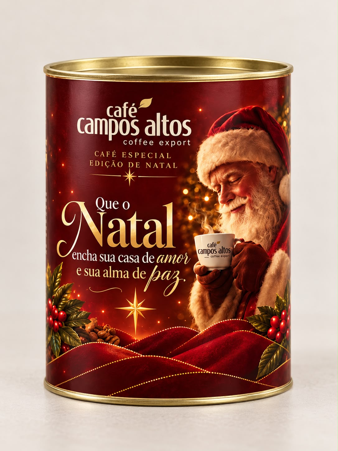 🎄 Natal em Lata: Café Especial Campos Altos 250g ☕